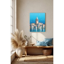 Ahsen resim çerçeve Galata Kulesi Yağlı Boya Görünüm Kanvas Tablo Işyeri Ev