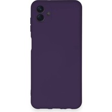 Buğz Samsung Galaxy A04 Kılıf Nano Içi Kadife Silikon - Mor