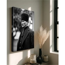 Ahsen resim çerçeve Atatürk Kanvas Tablo Siyah Beyaz Işyeri Ev