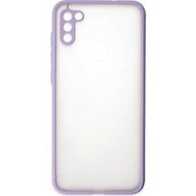 Buğz Samsung Galaxy A11 Kılıf Montreal Silikon Kapak - Mor