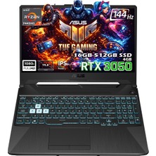 Asus Tuf Gaming A15 FA506NCG-HN206-GAMING Amd Ryzen 7 7445HS 16GB 512GB SSD Rtx 3050 4gb 15.6" Fhd 144Hz IPS Panel Windows 11 Pro Taşınabilir Bilgisayar