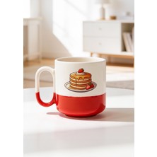 BB Design Pancake Tasarımlı Seramik Baskılı Pro Kupa Bardak 330ML