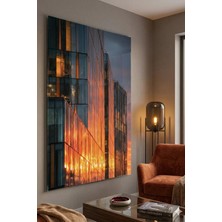 Ahsen resim çerçeve Kırılmaz Cam Tablo 5mm (Kalın) - Ev Işyeri Duvar Dekorasyonu – Soyut Bina Tasarımlar (Dikey)