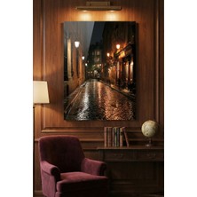 Ahsen resim çerçeve Kırılmaz Cam Tablo 5mm (Kalın) - Ev Işyeri Duvar Dekorasyonu – Gece Sokak Tasarımlar (Dikey)