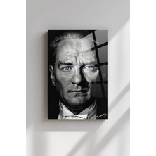 Ahsen resim çerçeve Atatürk Siyah Beyaz Kırılmaz Cam Tablo