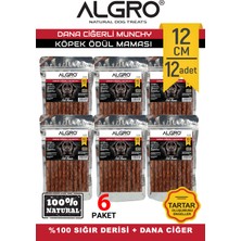 Algro Dana Ciğerli Munchy Stick Çiğnemelik Yenilebilir 10 Adet Stick Paketli x 6 Adet