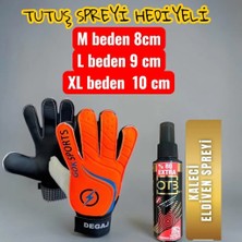 Degaj Yetişkin Kaleci Eldiveni Bilek Bandajlı Kaleci Tutuş Eldiveni Spreyi 8-9-10 cm Avuç Içi