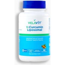 Velavit V- Curcumin Liposomal - 30 Kapsül - Dezenfektan Hediyeli (%72 Alkol)