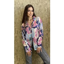 Desenli Saten Gömlek