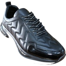 Luiz Paulo 2018 Erkek Deri Günlük Sneaker Ayakkabı Siyah