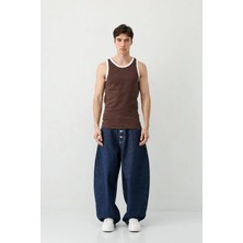 Vamos Oversize Askılı Tişört Kahve