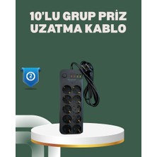Zero Land Hnrlishp Termal Koruma Sistemli USB Type-C 10’lu Grup Priz 2m 2500W Güç Kapasiteli