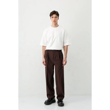Vamos Baggy Fit Pilili Pantolon Kahve