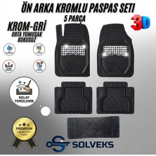 Mg Hs Benzinli 2022 Model Uyumlu Siyah- Gri Krom Renk  Oto Paspas Seti