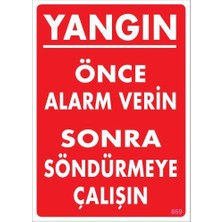 Aesco Yangın Nasıl Söndürülür Uyarı Levhası 25X35 KOD:869