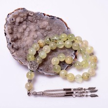 Taş Sandığı Prehnite Taşı Tesbih - 10 mm