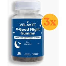 Velavit V- Good Night Gummy - Gece Rutini Için - 60 Adet - 3 Adet (180 Adet)