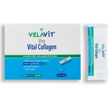 Velavit Viva vital Collagen - Glisinli Kolajen Aromasız 30 Saşe - Dezenfektan Hediyeli (%72 Alkol)
