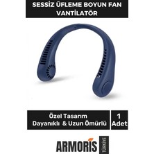 Armoris Yeni Nesil Taşınabilir Şarjlı Güçlü Yüksek Kaliteli Sessiz Hava Soğutucu Üflemeli Boyun Vantilatör