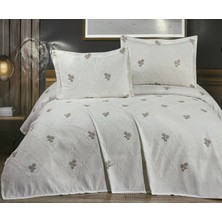 Çeyiz Merkezi Nazende Nakışlı Şönil 3 Parça Pike Takımı - Çift Kişilik ( Kutulu)