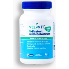 Velavit V- firstect With Colostrum 30 Kapsül - Dezenfektan Hediyeli (%72 Alkol)