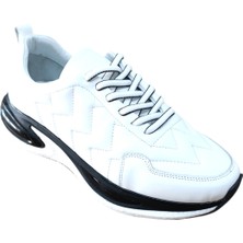 Luiz Paulo 2018 Erkek Deri Günlük Sneaker Ayakkabı Beyaz