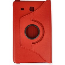 Ne Verelim Size Buğz Samsung Galaxy T560 Tab E 9.7 Kılıf 360 Tablet Deri Kılıf - Kırmızı