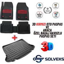 Fiat Bravo 2011 Model Uyumlu Siyah- Kırmızı Renk +Araca Özel Bagaj Havuzu Oto Paspas Seti