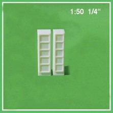 Schulcz 553240 1/50 Ölçek, Ofis Dolap-4 Çekmeceli-Beyaz -5 Adet