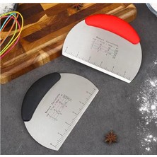 Unbranded Ölçü Rehberli Paslanmaz Çelik Hamur Kesme ve Şekillendirme Spatulası