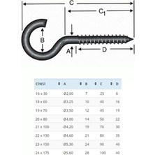 Aesco BA24175 24X175 Açık Piton 10 Adet