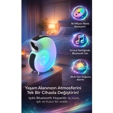 FaroxTech Salyangoz Tasarım Rgb Işıklı Bluetooth Hoparlör - Akıllı Gün Doğumu Alarmı ve Gece Lambası