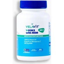 Velavit V- D3K2 With Msm- D3, K2 & Msm Vitaminleri Içeren Takviye Edici Gıda - 60 Tablet