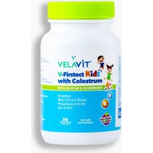 Velavit V- Firstect Kids With Colostrum - Çocuklar Için Kolostrum Içeren Bağışıklık Desteği - 30 Adet