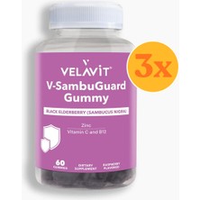 Velavit V- Sambuguard Gummy - Bağışıklık Için - 60 Adet - 3 Adet (180 Adet)