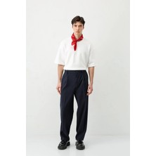 Vamos Baggy Fit Pilili Pantolon Lacivert