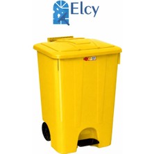 Elcy 85 Lt Pedallı Atık Kovası Sarı