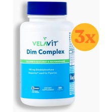 Velavit Dim Complex - Dim Takviyesi - 30 Tablet - 3 Adet (90 Tablet) - Dezenfektan Hediyeli (%72 Alkol)