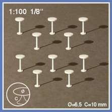 Schulcz 551715 1/50 Ölçek, Ofis Koltuğu-Beyaz-5 Adet