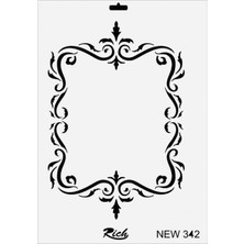 Aesco Rich New Seri N-342 Stencil 35X25 cm