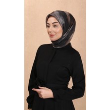 Lo'cella Pamuklu Soft Eşarp 4543-8 Siyah-Kahve