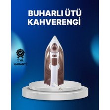 Zero Land Hnrlishp Buharlı Ütü 2200W Kireç Önleyici S Clean Damlatmaz Kahverengi