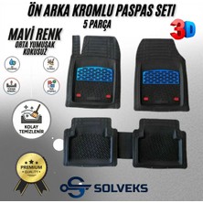 Seat Ibıza 2021 Model Uyumlu Siyah- Mavi Renk  Oto Paspas Seti