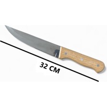 Güzelyüz Avm Ahşap Saplı Mutfak Bıçağı 1. Sınıf Bıçak 32CM Sebze Meyve Et Bıçağı