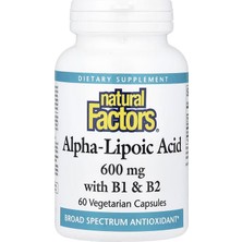 Natural Factors Alpha-Lipoic Acid With Thiamin B1 & B2 Antioxidants 60 Vegetarian Caps