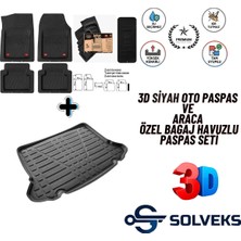 Volkswagen Golf 7 2012 Model Uyumlu 3D Siyah Renk+Bagaj Havuzu Oto Paspas Seti