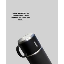 Ucuz Tekno Isıyı Uzun Süre Koruyan 500 ml Termos Seti | Çelik Gövde, 2 Bardaklı, Hediye Kutulu