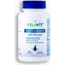 Velavit Phytoglow Anti-Hair Loss - Keratin Içeren Saç Vitamini - 60 Kapsül