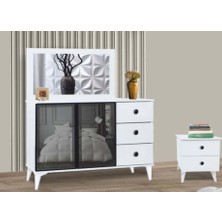 Yuvaset Home Maye Beyaz Reflekte Aynalı Yatak Odası Takım