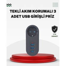 Zero Land Hnrlishp Akım Korumalı Usb’li Priz – Güçlü 2500W, Isı ve Çocuk Koruması